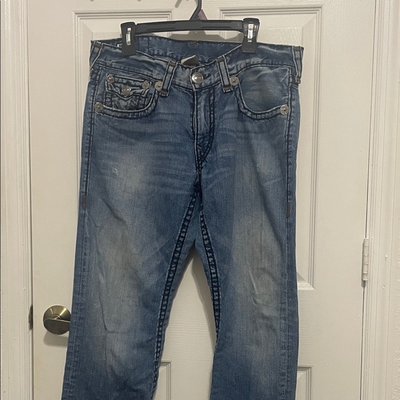 True Religion Relaxed Fit Blue Jeans - Picture 1 of 4